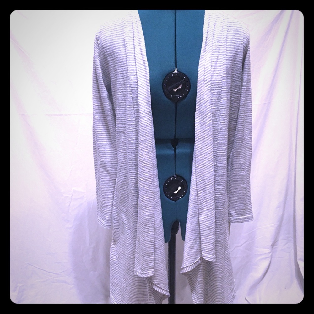 Painted Threads XS Grey & White Striped Sweater